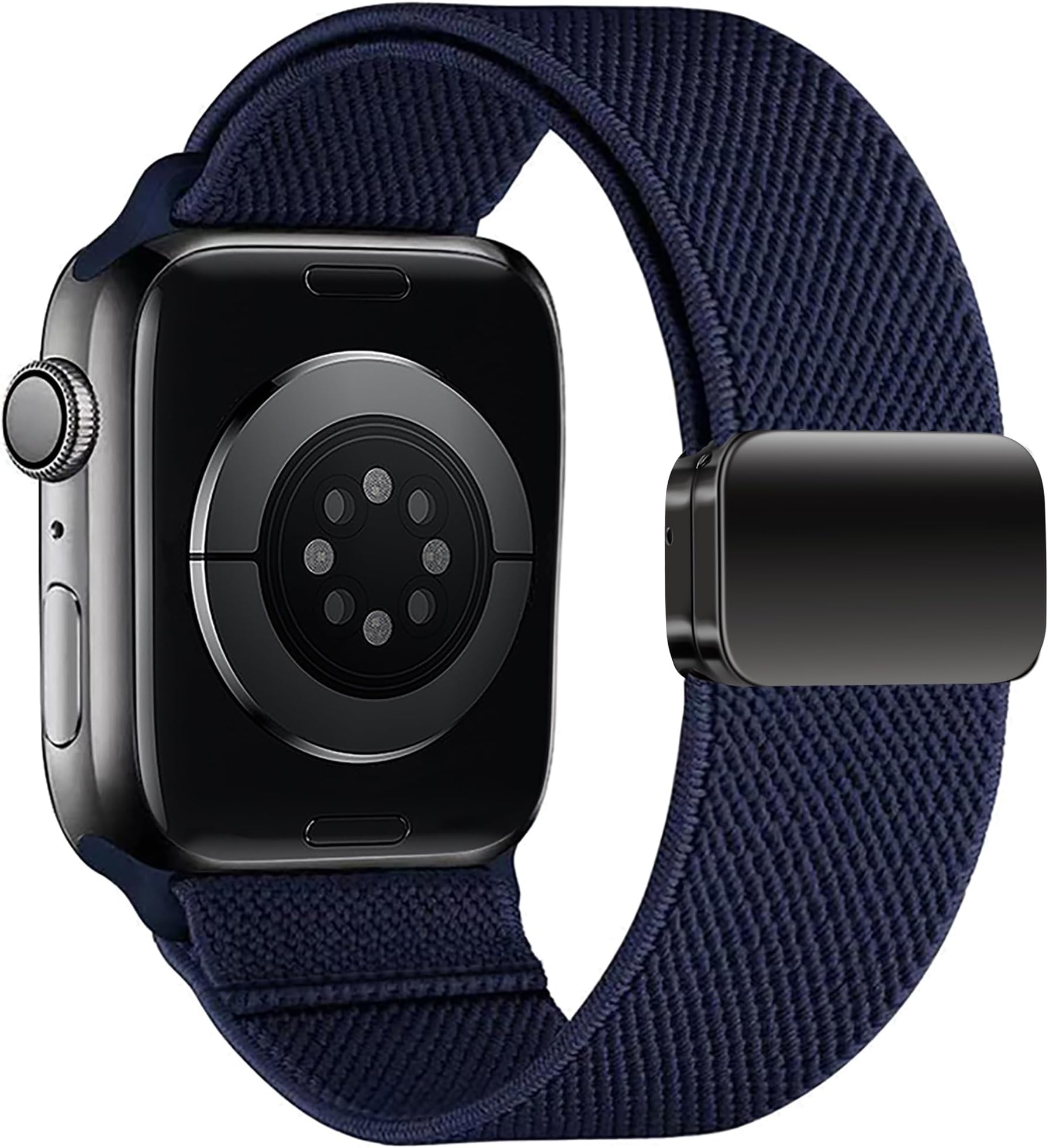 XMUXI Magnetic Nylon Strap Compatible with Apple Watch Band 45mm 44mm 41mm 40mm 42mm 46mm,Soft Sport Solo Loop Watch Belt for iWatch Bands Series 10 9 8 7 6 5 4,SE Women Men