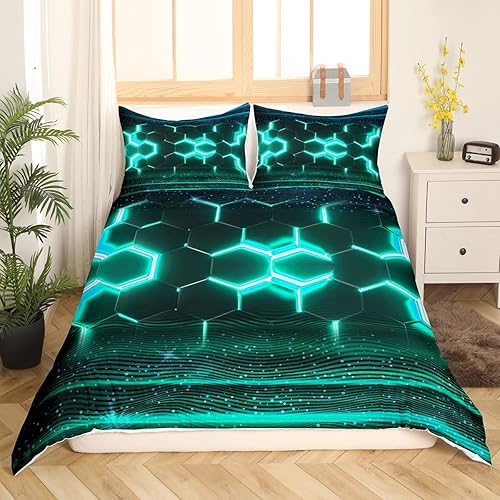 Miniatura 6 de Juego de funda de edredón con diseño de panda rojo, para niños y niñas, decoración de animales salvajes, funda de edredón estilo vida silvestre,