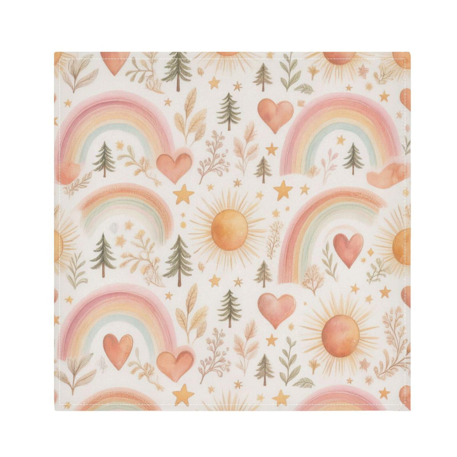 Ewusp Flamingos Washable Cloth Napkins 50x50 cm Absorbent & Reusable Dinner Napkins for Wedding Party Dining Banquet, 4 Pack