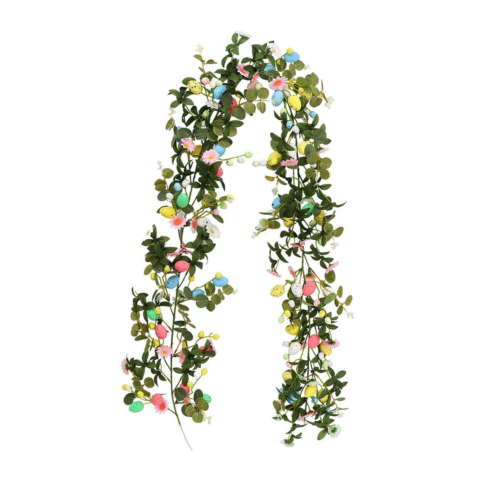 Guirnalda de Pascua budiniao con flores artificiales de alta calidad para decorar la entrada