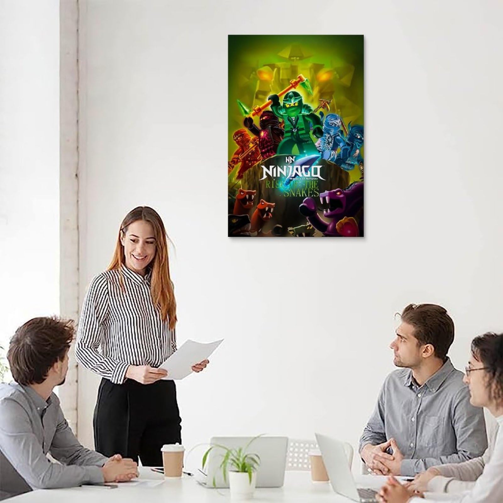 WJYCHEND Ninjago Klassieke anime-serie canvasposter, muurkunst WJYCHEND Ninjago Klassieke anime-serie canvasposter, muurkunst