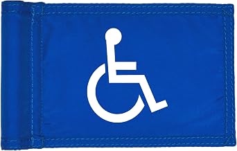 Handicap Mini Golf Flag with Tube Insert - Putting Green Flags are 8" L x 6" H and Made from Premium 420D UV-Stabilized Nylon for Truly Durable Golf Flags for Yard