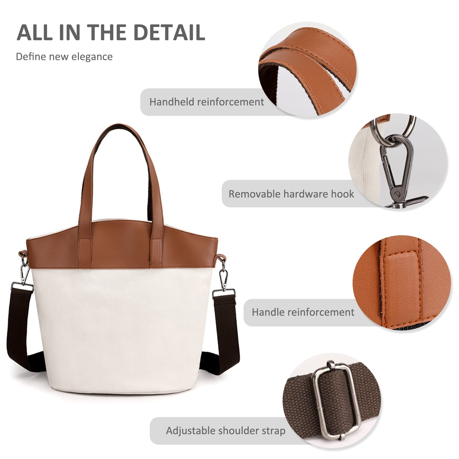 Canvas Totes Taschen für Damen Große Umhängetasche Lässige Handtaschen Einkaufstasche Mehrfarbige Einkaufstasche Bucket Bag Mode Hobo Taschen für Arbeit Schule College Double The Comfort