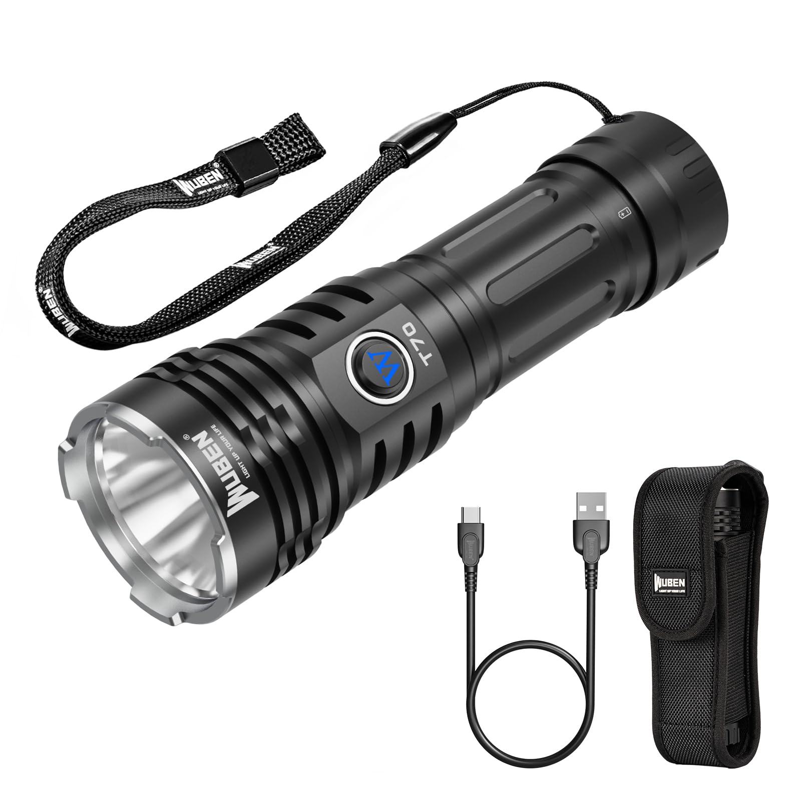WUBEN T70 4200LM Type-C充電式 防水 PSE認証済電池付き Amazon.co.jp: WUBEN T70 懐中電灯 充電式 4200ルーメン 懐中電灯 強力