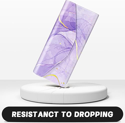 Vista 6 de Estuche para gafas de sol, Estuche para anteojos plegable, Estuche para gafas con carcasa dura de cuero PU magnético plegable, unisex colapsable