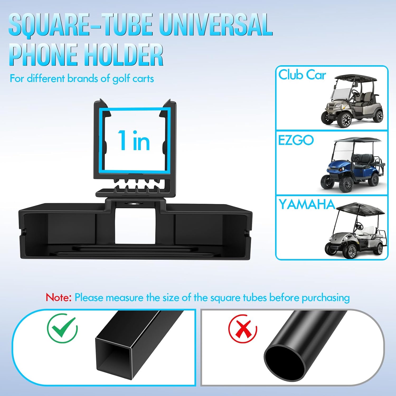 Golf Cart Phone Holder Mount Compatible with EZGO/Club Car/Yamaha, Compatible with iPhone/Galaxy/Google Pixel, Extra Strong Grip/Soft Material/One-Handed Pick & Place - Image 8