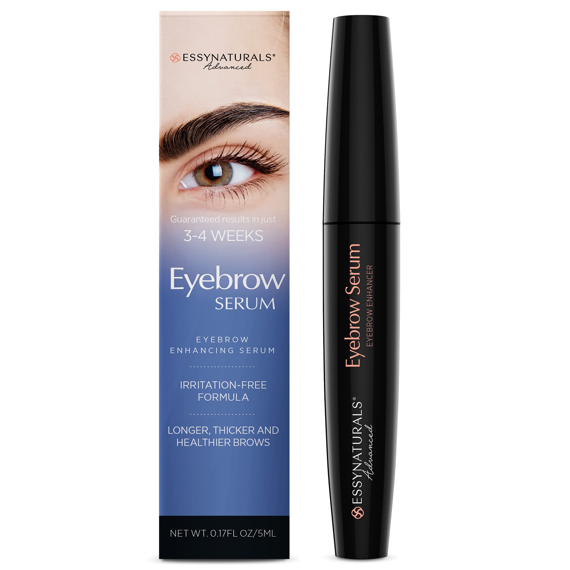 EssyNaturals Eyebrow Growth Serum, Irritation Free Formula, Results in 3-4 Weeks for Longer, Thicker, and Fuller Eyebrow