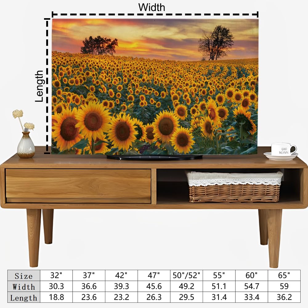 Jgksbqv Custom TV Dust Cover for Desktop & Hanging TV, Compatible with Modern 32
