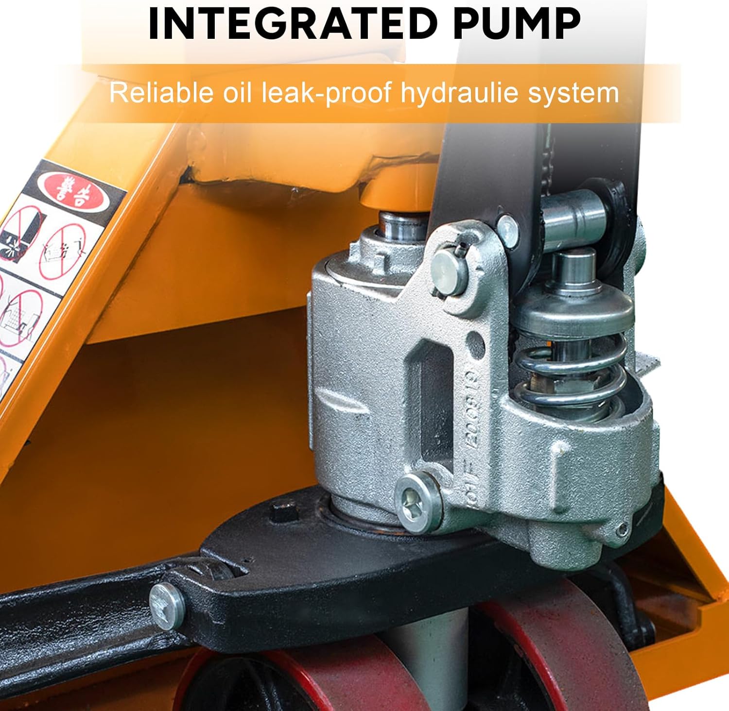 Pallet Jack Scale, 4400 lbs Capacity, 27" W x 45" L Forks, LCD Display, Lb/Kg Switchable Manual Hand Control Pallet Truck with Built-in Scale, PU Wheels