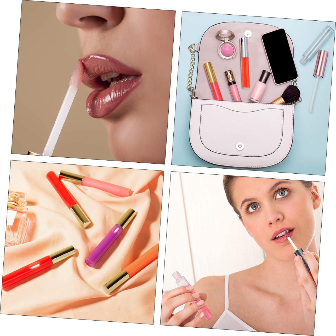 30 Stück 10ml Selbstgemacht Lipgloss Tube aus Abs, Leichte Nachfüllbehälter | Reise und Selbstgemacht, Kompakte Form, Einfach zu Verwenden, Geeignet für Mädchen