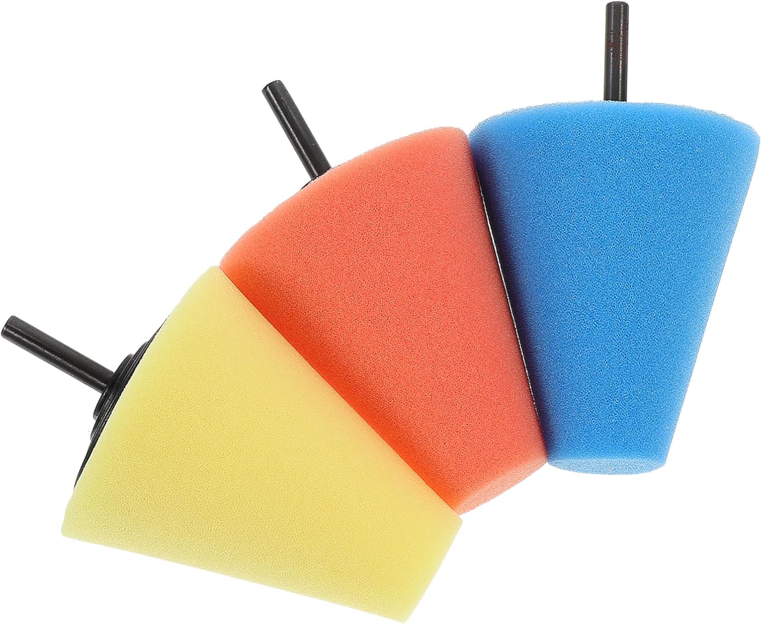 Cabilock 5sets Auto Wheel Polishing Pads Cone Buffing Sponge for Car Care for Detailing Mudguards and Hard to Reach Areas Compatible with Electric Drills 3pcs*5