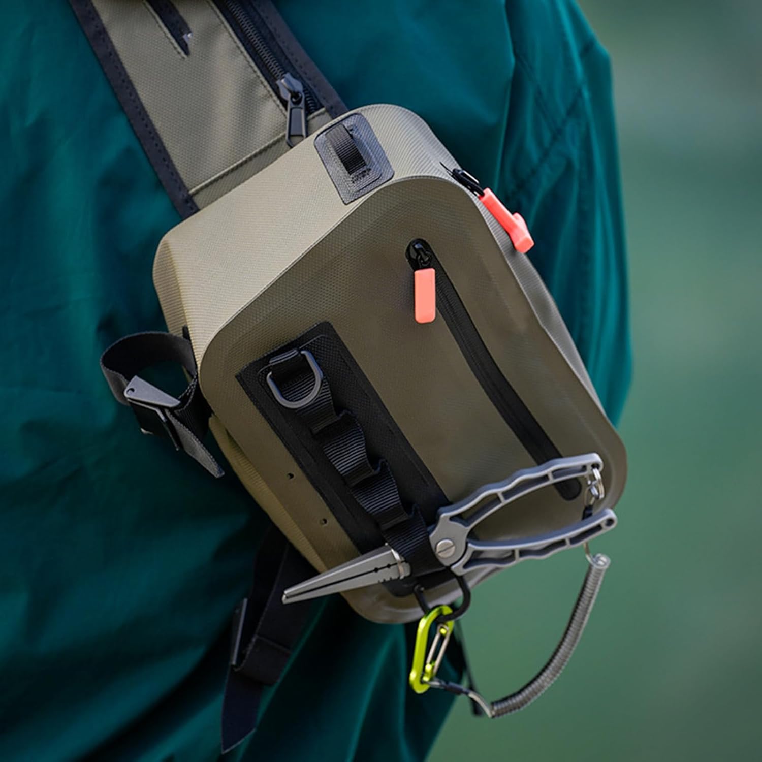 pumpumlia ウォーターフィッシングパック クロスボディ 多機能 タックルストレージバッグ アウトドア ルアー ウエストショル