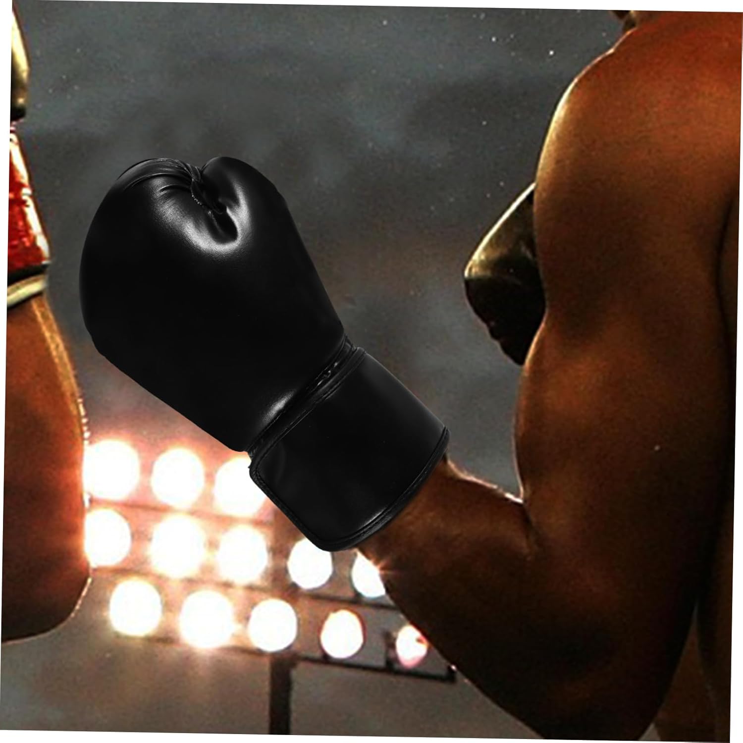 1pair Sparring Gloves for Boxing Training Comfortable Pu Material for Men Women for Martial Arts Kickboxing and Fitness Workouts Black