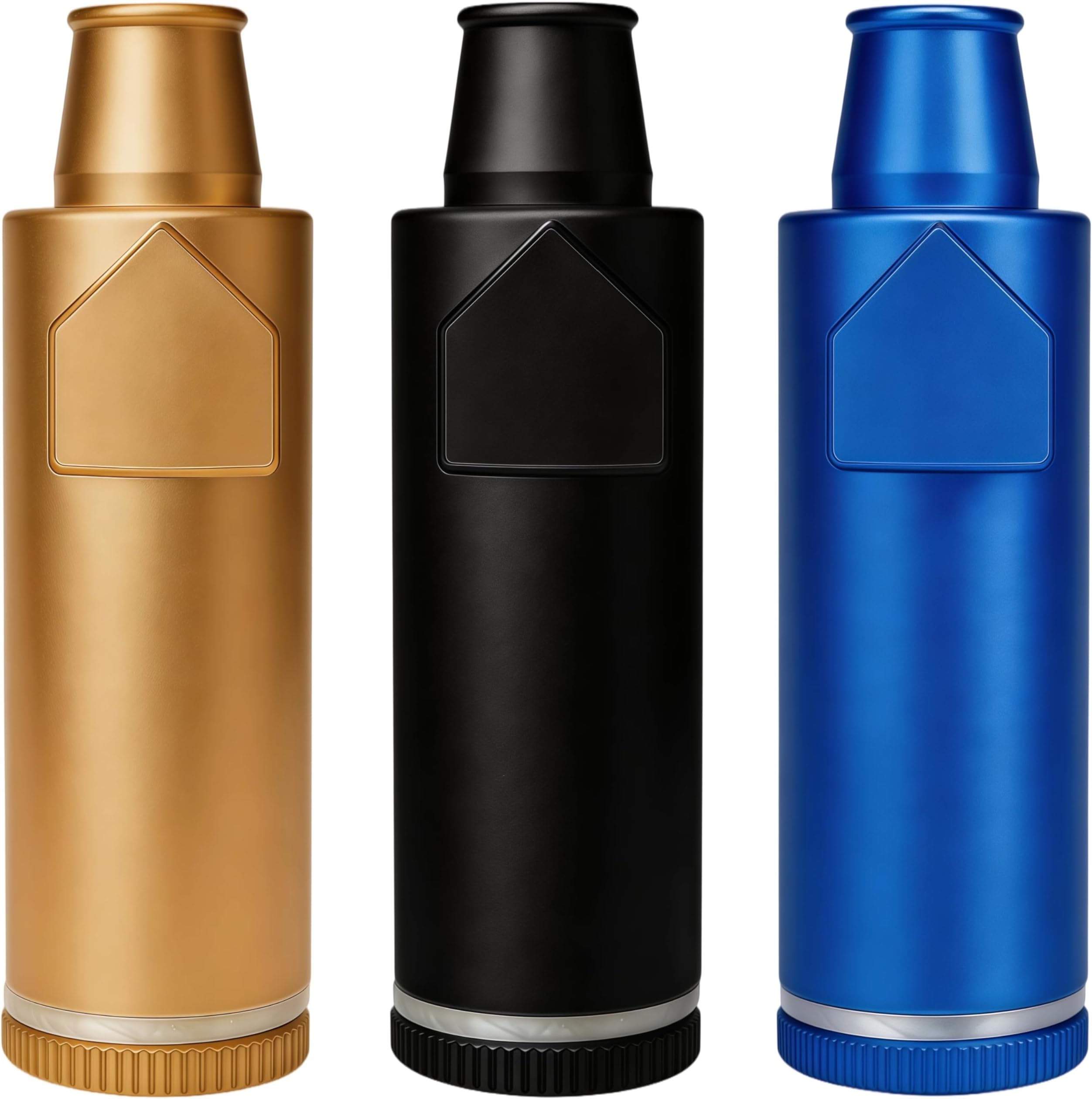 OakMsOik Metal Ieak-proof Bottle (3nd Generation Upgrade Version) (Black Blue Gold๏ผPortable Pepper Shaker (3 pack)
