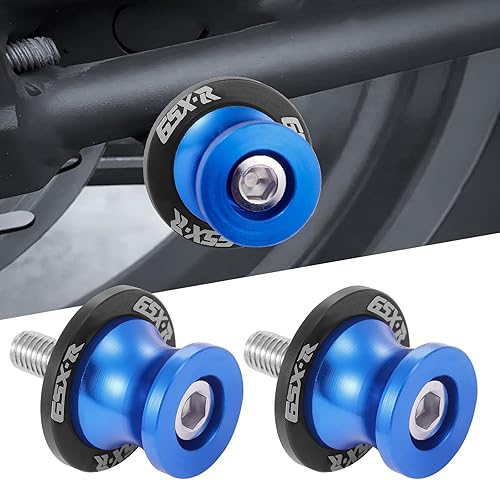 Miniatura 2 de 2 piezas de carretes de brazo oscilante para motocicleta Suzuki GSXR 125 250 300 600 750 1000 de aluminio - Azul