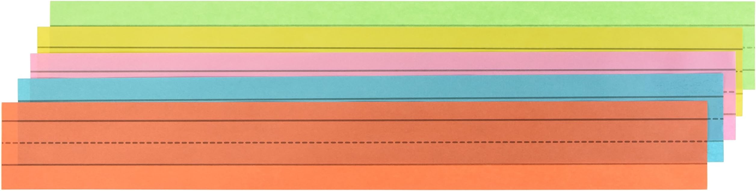 School Smart Ruled Rainbow Sentence Strips, Rainbow ,3 x 24 Inches (Pack of 100)