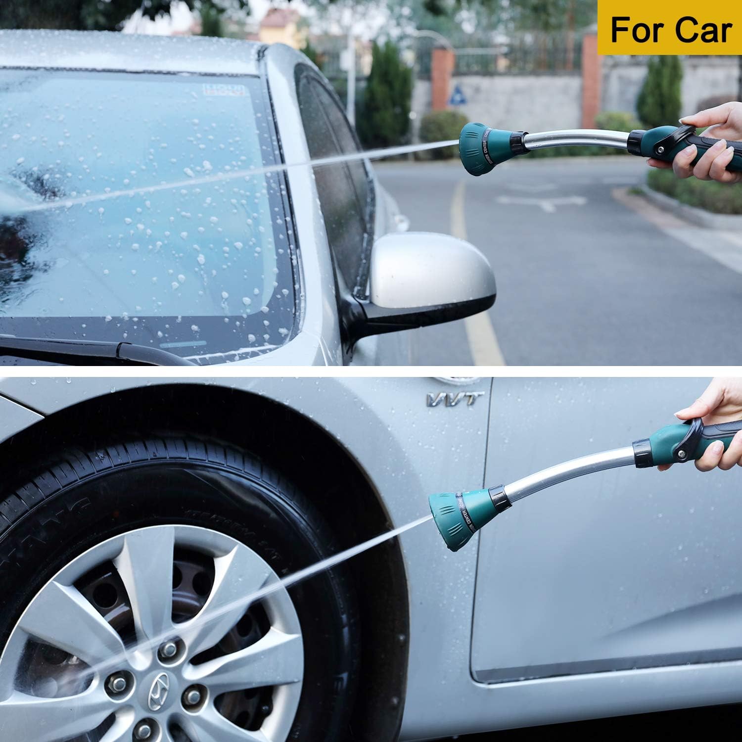 FANHAO Watering Wand, 15 Inches Garden Hose Nozzle Sprayer with 8 Adjustable Spray Patterns and Thumb Control Shut Off Valve for Lawn and Garden Use : Everything Else