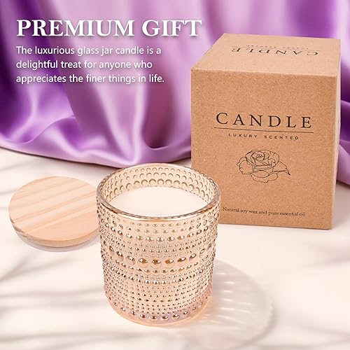 Miniatura 2 de Vela de rosa de sándalo, velas para el hogar, velas de lujo en tarro para mujer, vela perfumada de rosa, velas de regalo para mujeres, cera de soja