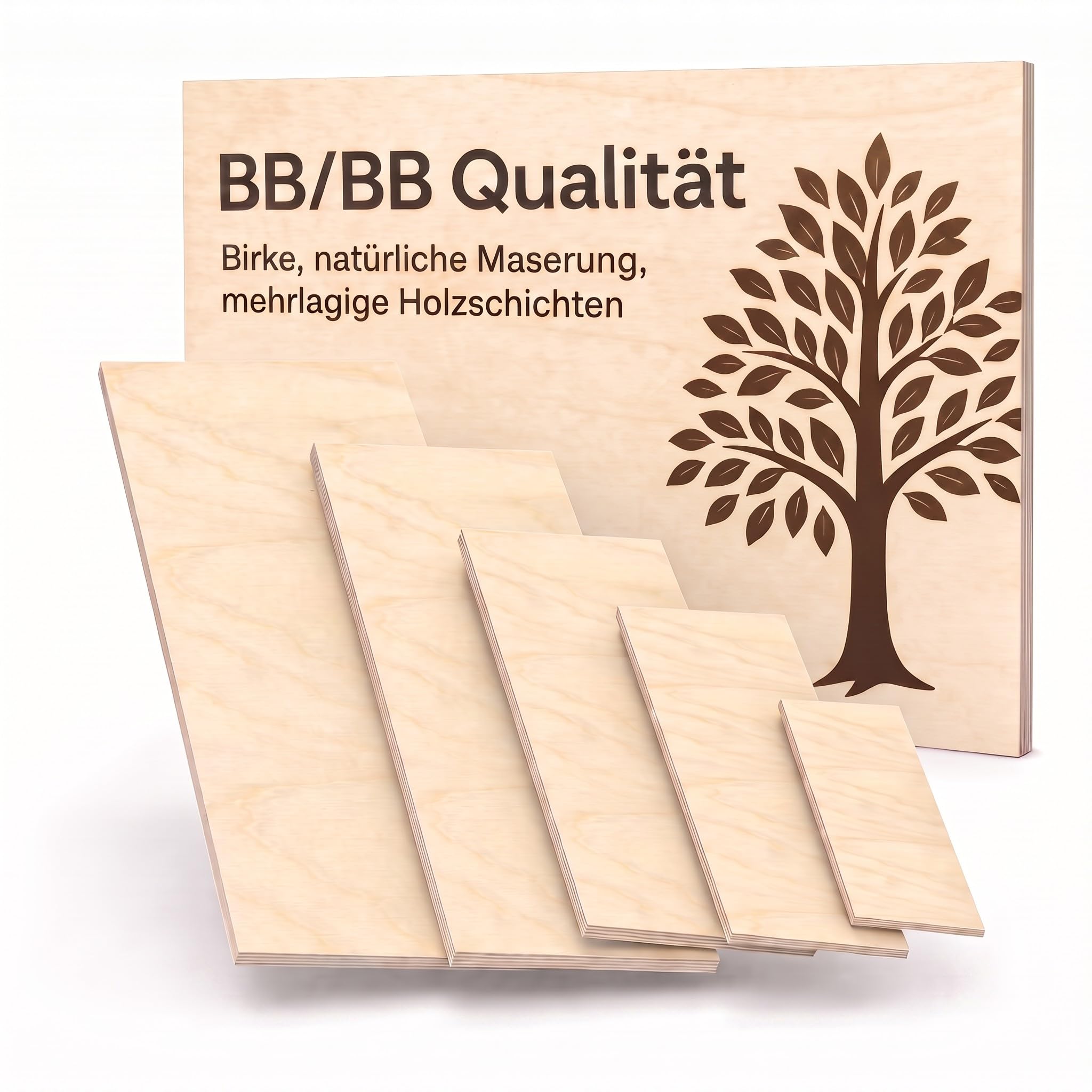 AUPROTEC 70x40 cm Multiplex Holzplatte aus Birke | BB/BB Qualität | 27mm