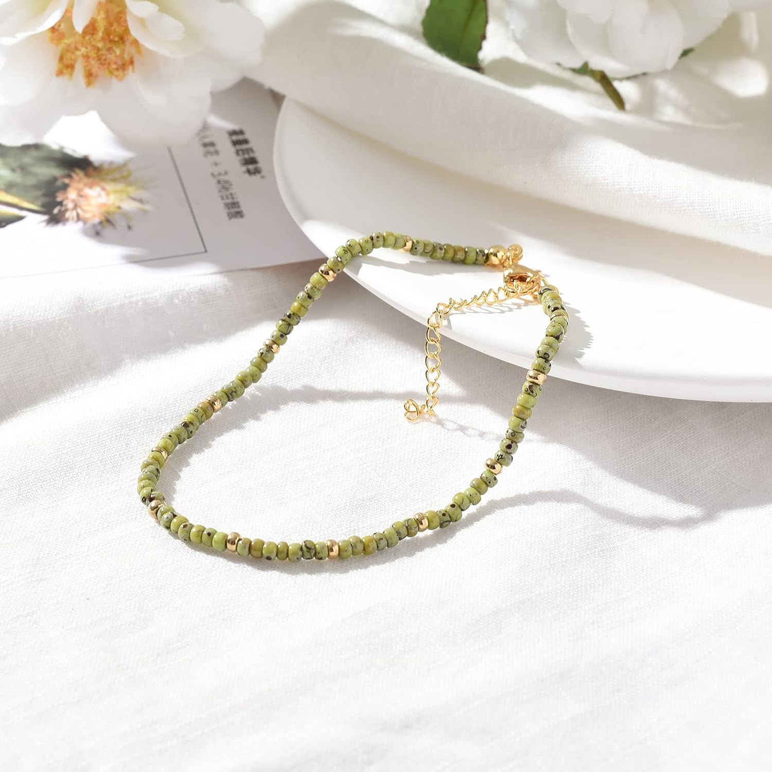 Starain Small Bead Anklets for Women Beach Foot Ankle Bracelet Cute Colorful Boho Beaded Anklets 8 inches - Image 4