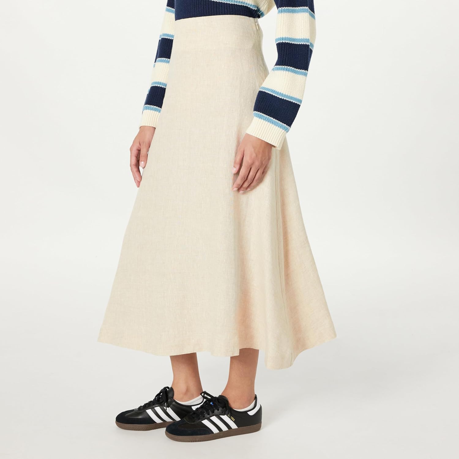 The Drop Womens Sicily Linen Midi Skirt