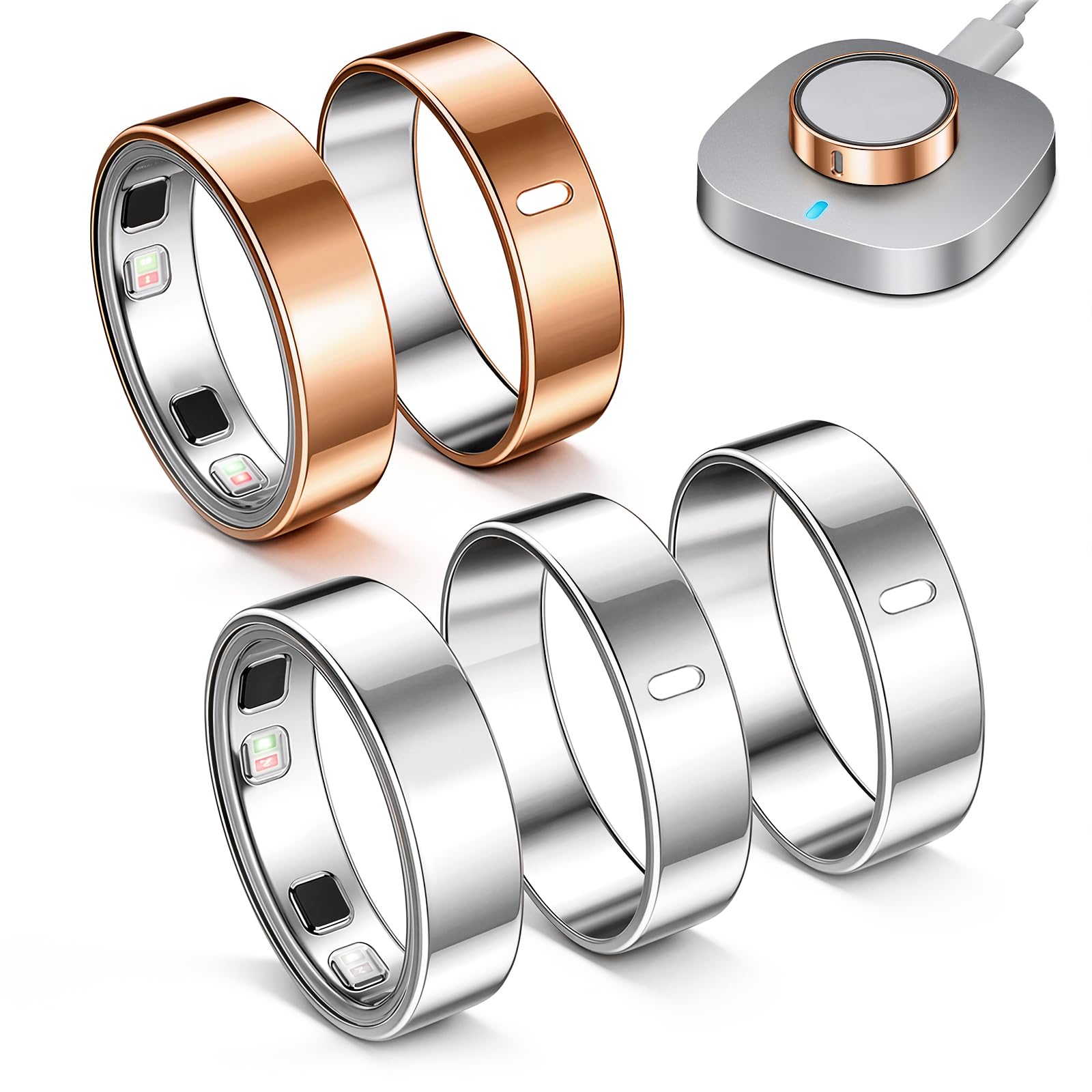 5 Pack TPU Cover Compatible for Oura Ring 5 -Size 8,Scratch Resistant