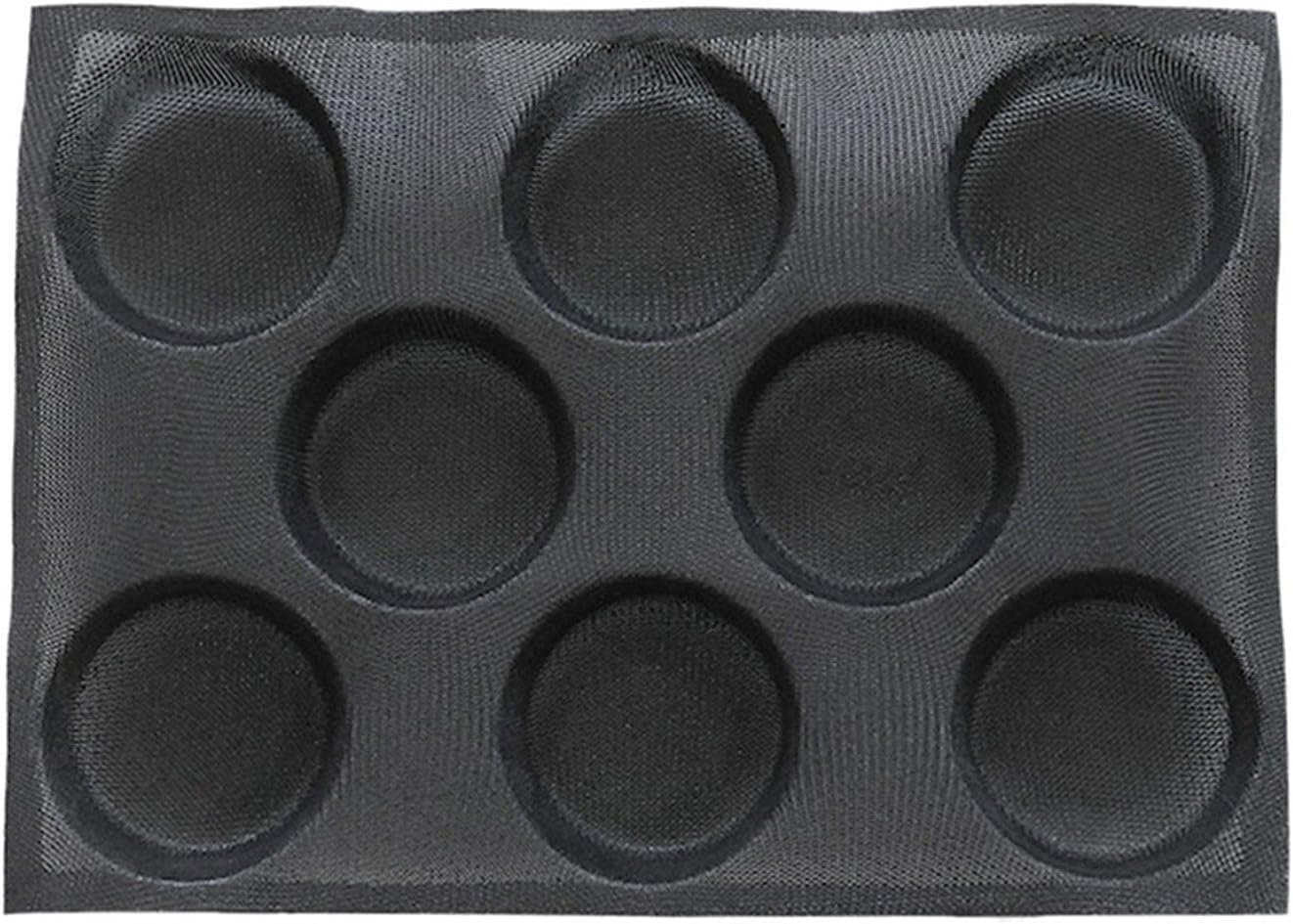 Hamburger Bread Bakery Molds, 8 cavidades no Stick silicona Hamburger Bun Pan for Cake, Muffin Top, Bun, Custard, Tart, Resin Coaster