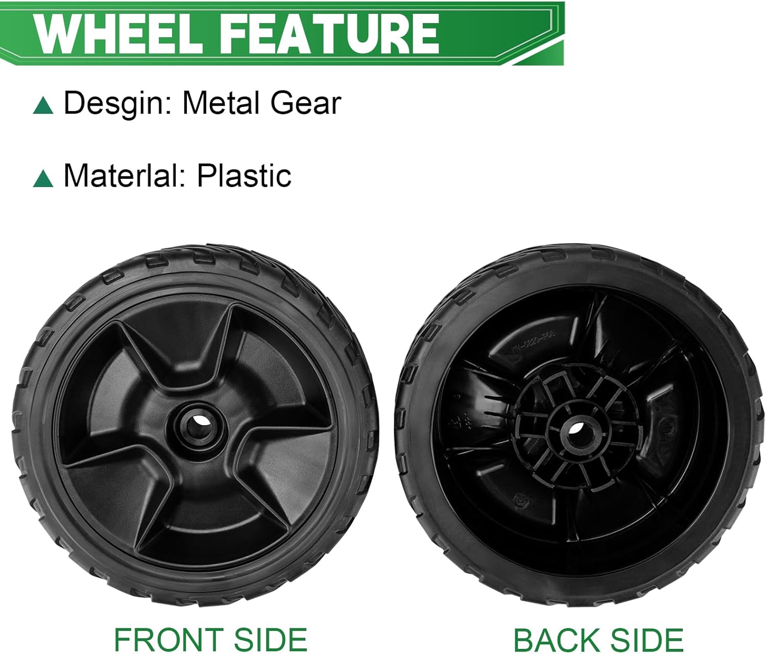 HRN216 HRN216vka Mower Wheels | 44710-VR8-N00ZA Front wheels and 42710-VR8-N00ZA Rear Wheels Compatible with Honda lawn mower