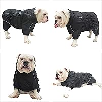 Vista 6 de Lovelonglong - Chaqueta impermeable para perros, ligera, impermeable, reflectante, resistente al viento, a prueba de nieve, para perros pequeños