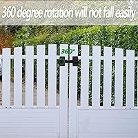 Vista 5 de Pestillo de puerta abatible de 5 pulgadas, hardware de bloqueo de pestillo de alta resistencia, pestillo de puerta de seguridad con orificio