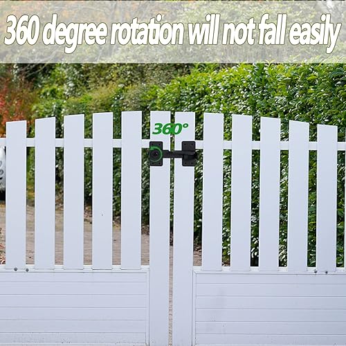 Miniatura 5 de Pestillo de puerta abatible de 5 pulgadas, hardware de bloqueo de pestillo de alta resistencia, pestillo de puerta de seguridad con orificio para