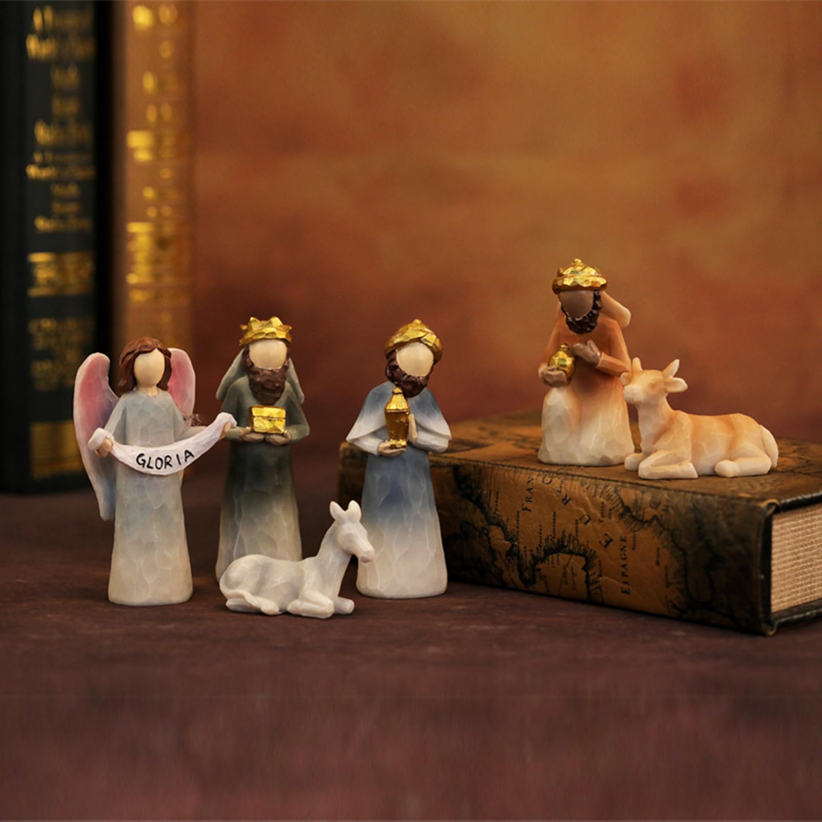Set Crèche Noël Déco Maison Saisonnière Et Fête