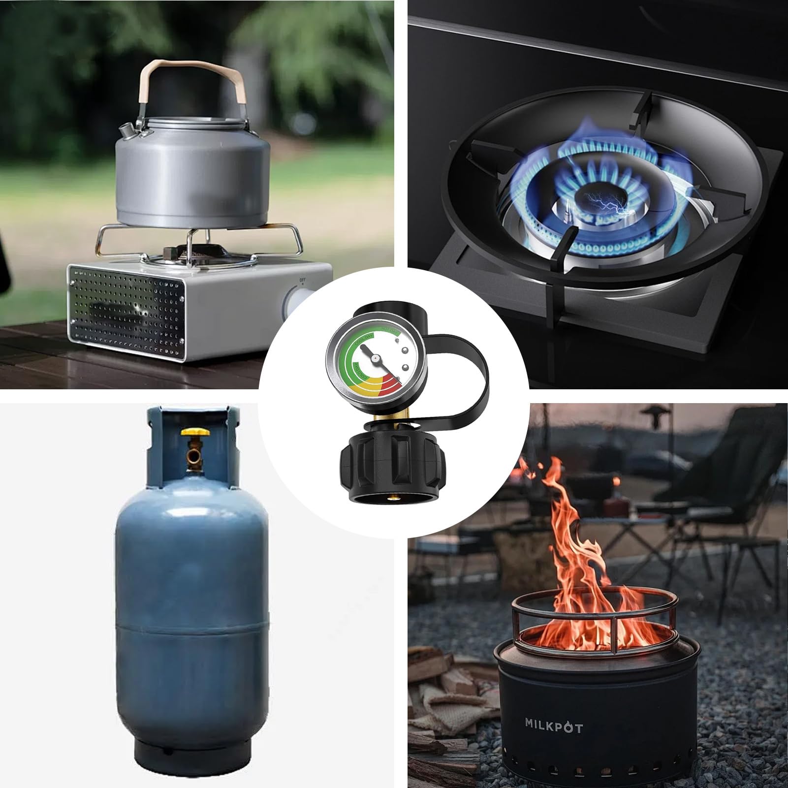 Propangas Füllstandsanzeige Mit Druckregler - Gasflaschen Anzeige Für Grill & Wohnmobil