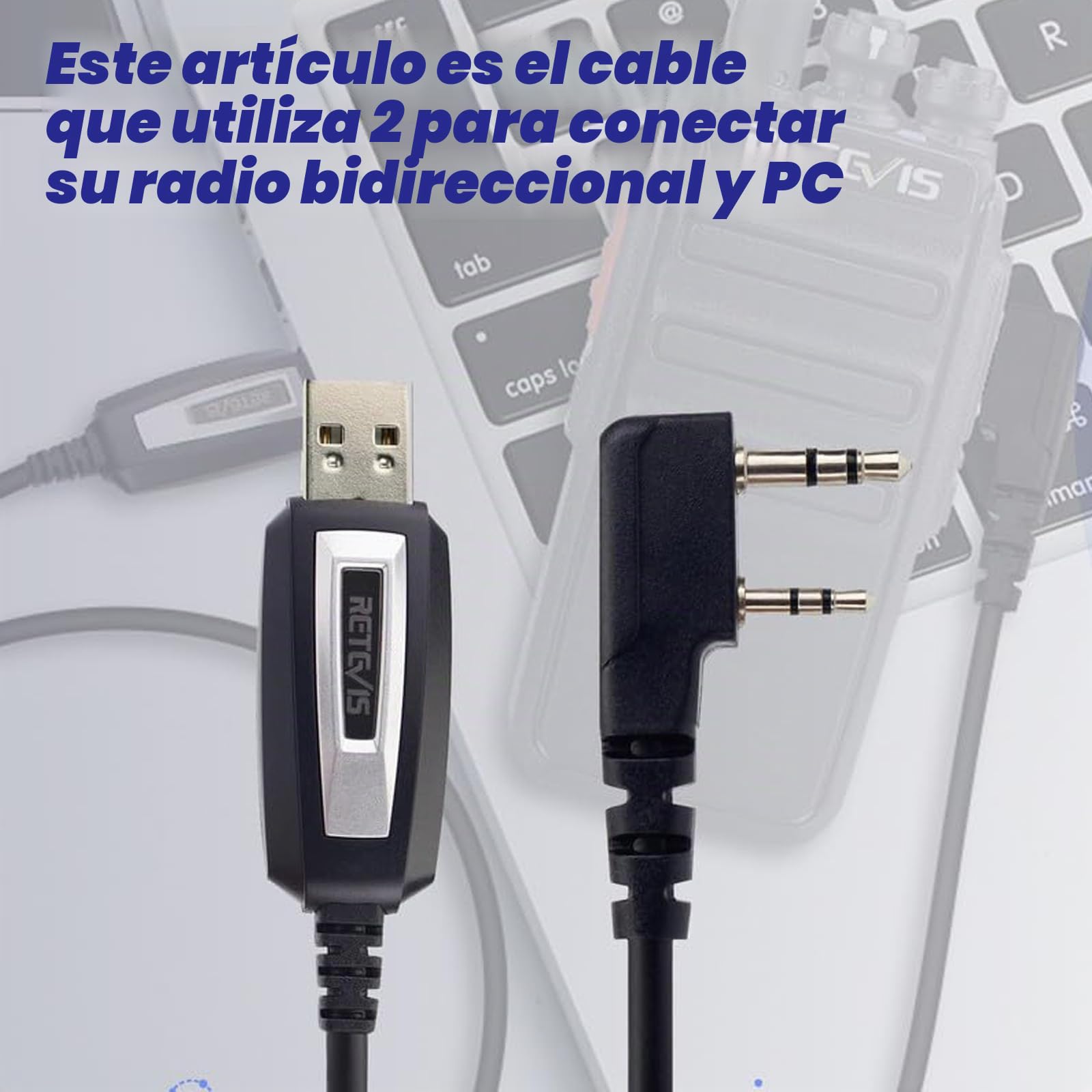 Retevis RT24 Walkie-Talkie Professionali e Cavo USB di Programmazione, PMR446 Licenza-Libero, CTCSS/DCS, Ricetrasmettitore Lunga Distanza con Auricolare