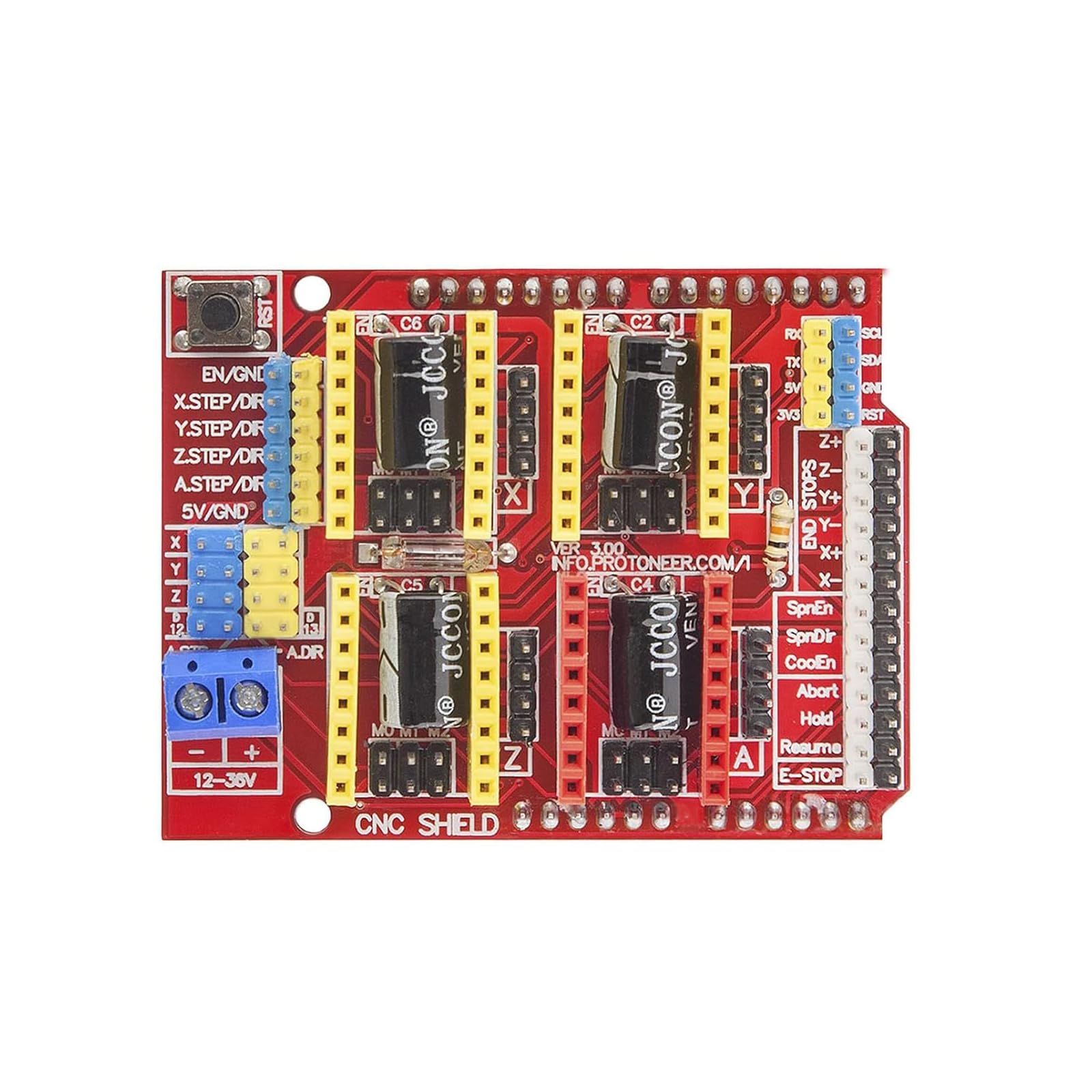 CNC Schild v3 Graviermaschine Expansion Board mit 4 Stück A4988Treiber mit Kühlkörper 3D Drucker kompatibel