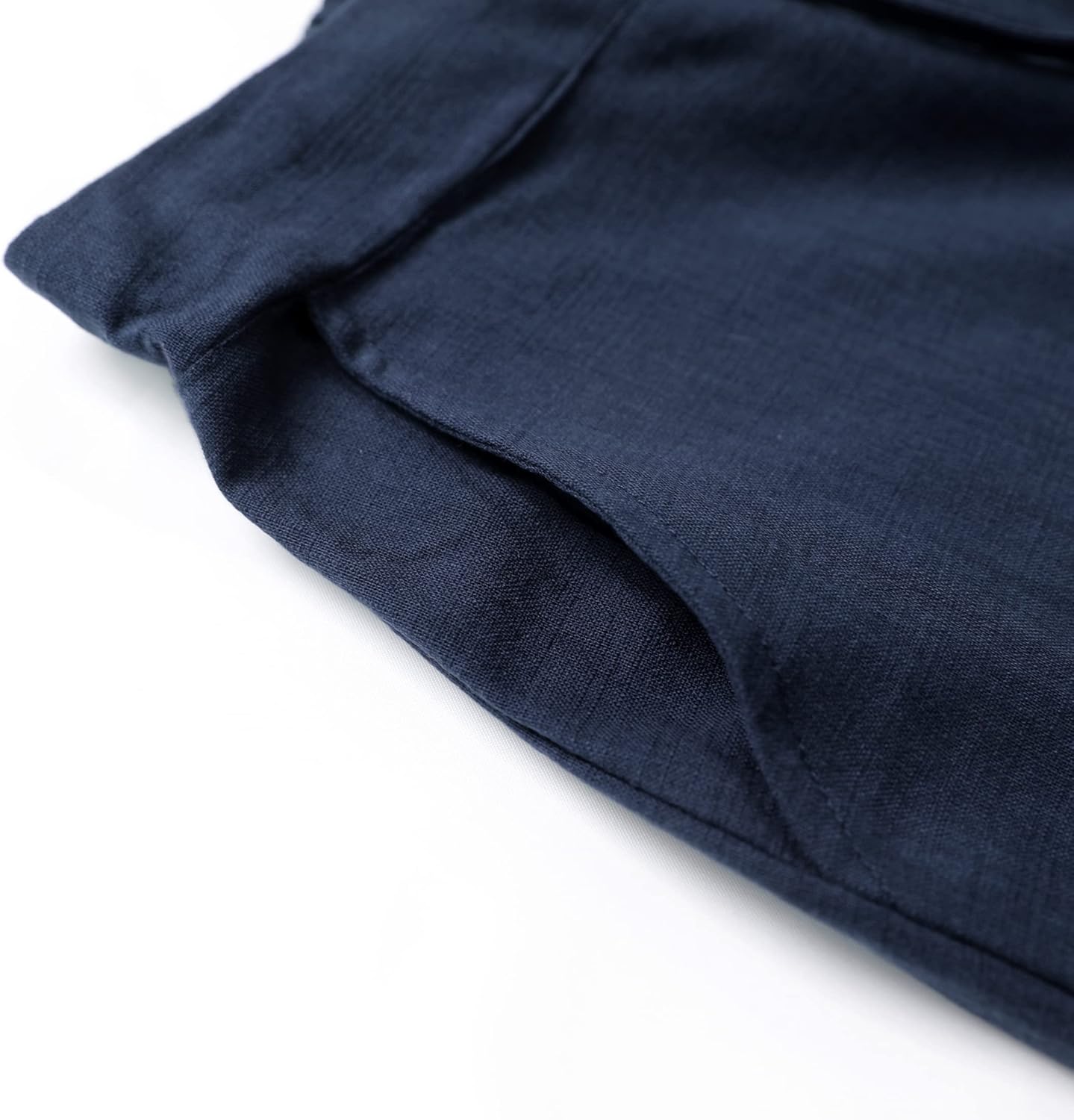 Tanming Linen Pants for Women Summer Casual High Waisted Drawstring White Beach Pant - Image 3