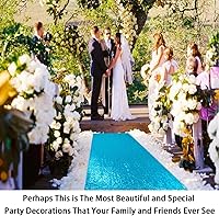 Vista 27 de ShinyBeauty Pasillo de Lentejuelas Negras Brillantes de 2 pies x 15 pies Alfombra Brillante para Bodas, Graduaciones, Fiestas, Alfombra Negra