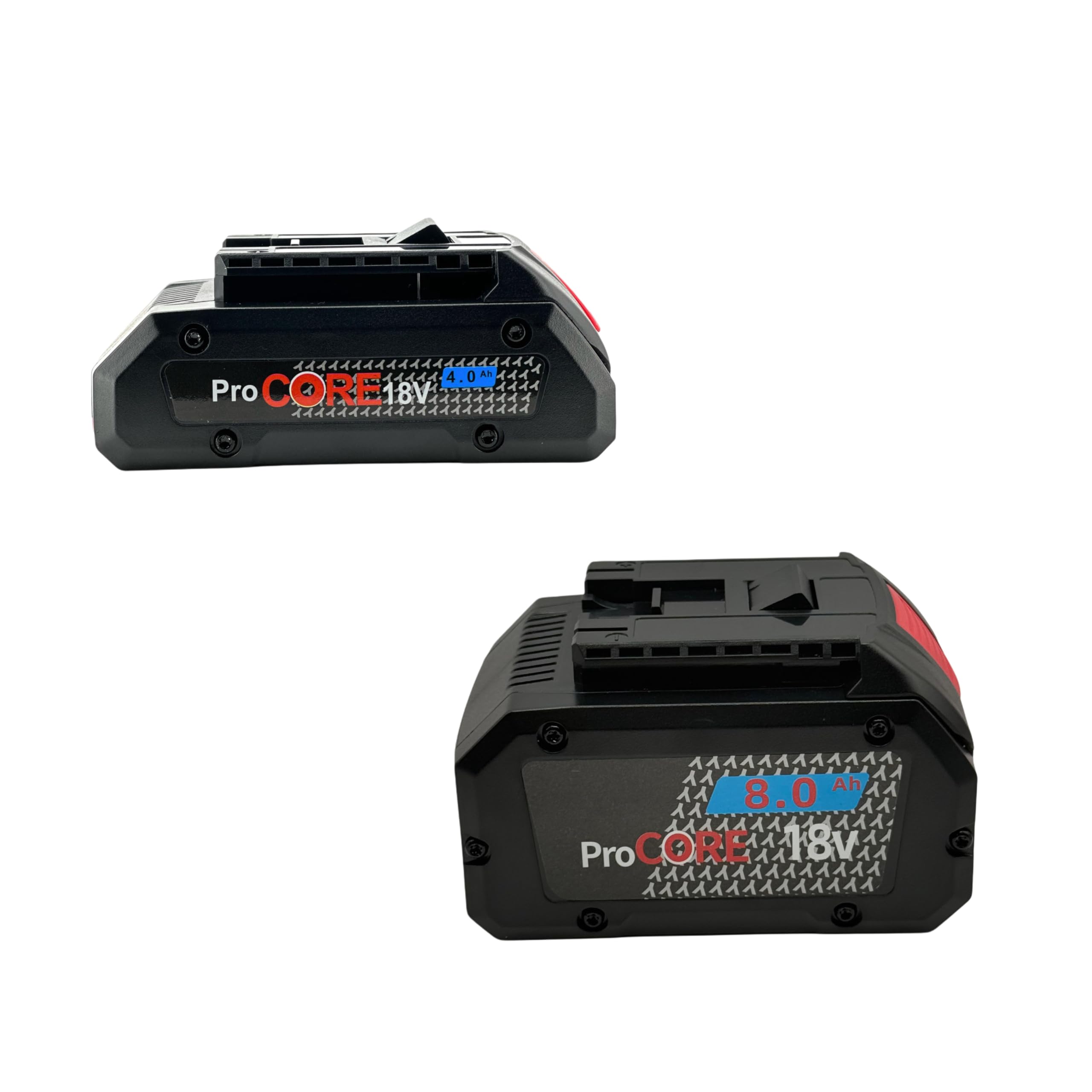 Juego de baterías de 18 V, 4,0 Ah y 8,0 Ah, compatible con Bosch Professional ProCORE18V, baterías de repuesto de iones de litio para herramientas profesionales Bosch de 18 V con indicador