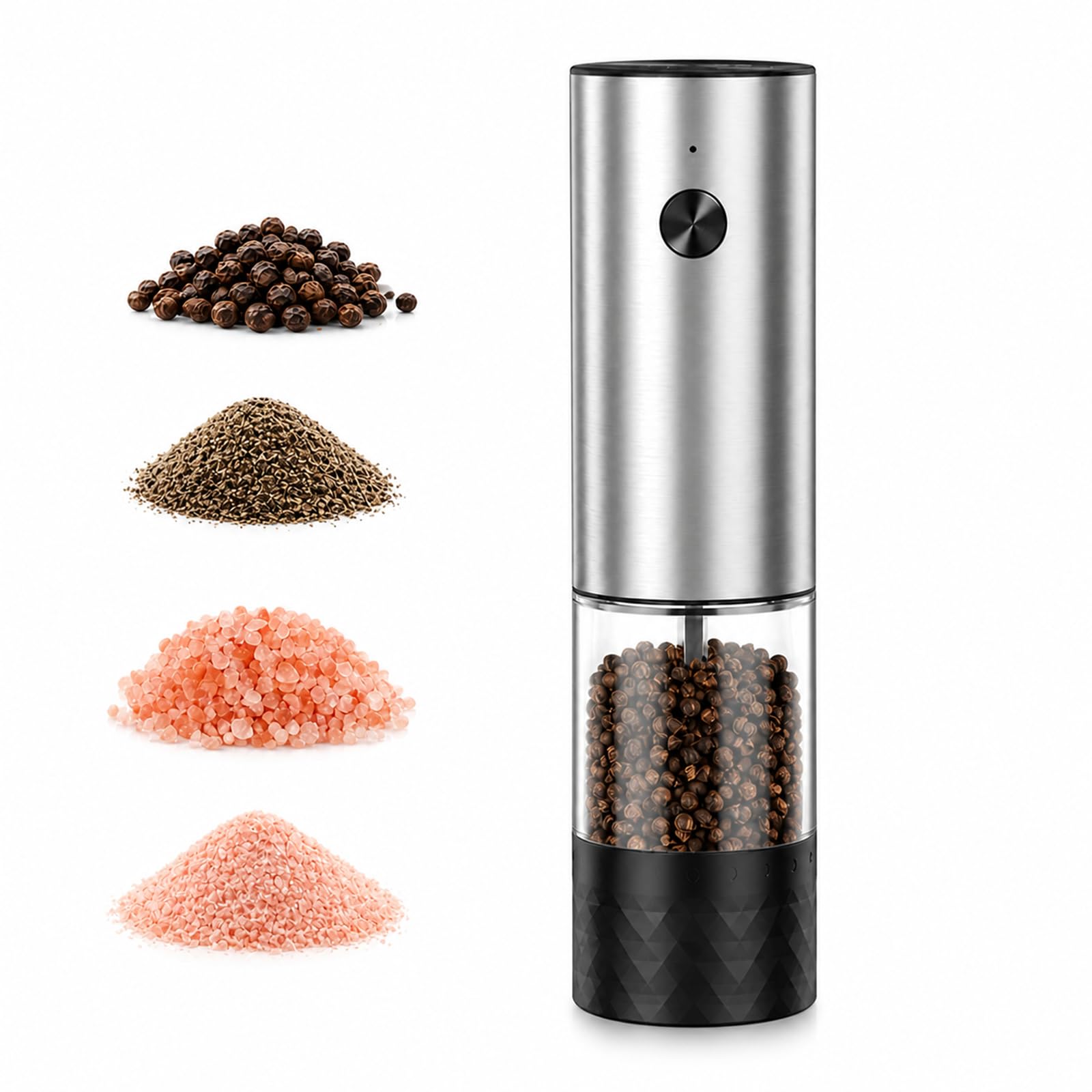 Electric Salt and Pepper Grinder, Rechargeable Automatic Pepper Mill