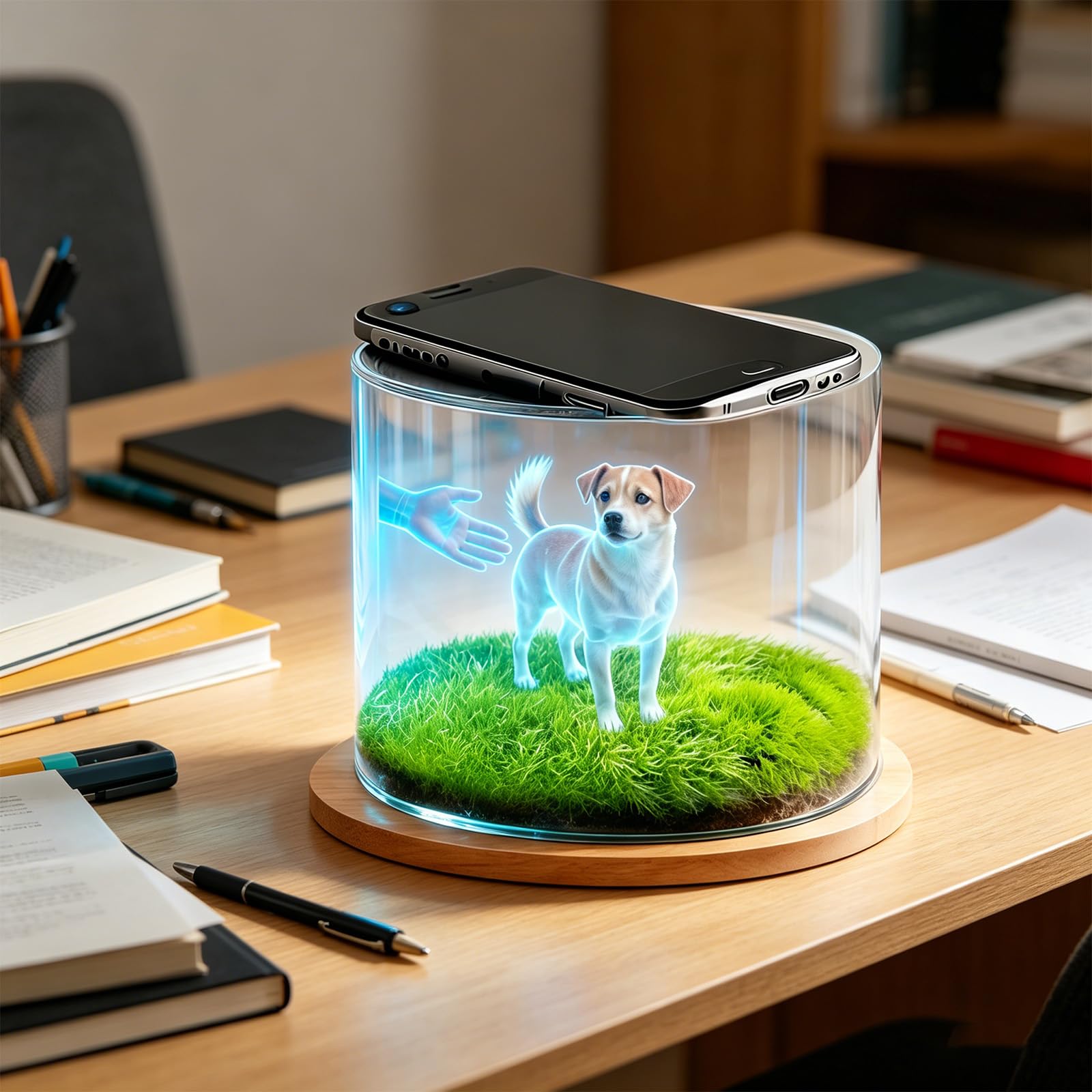 Caja conmemorativa contemporánea de pérdida de mascotas con