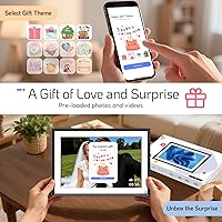 Vista 3 de NexFoto Marco de fotos digital de 10.1 pulgadas, 64 GB, pantalla táctil HD WiFi, marco de fotos electrónico, añade fotos de Google Photos, comparte