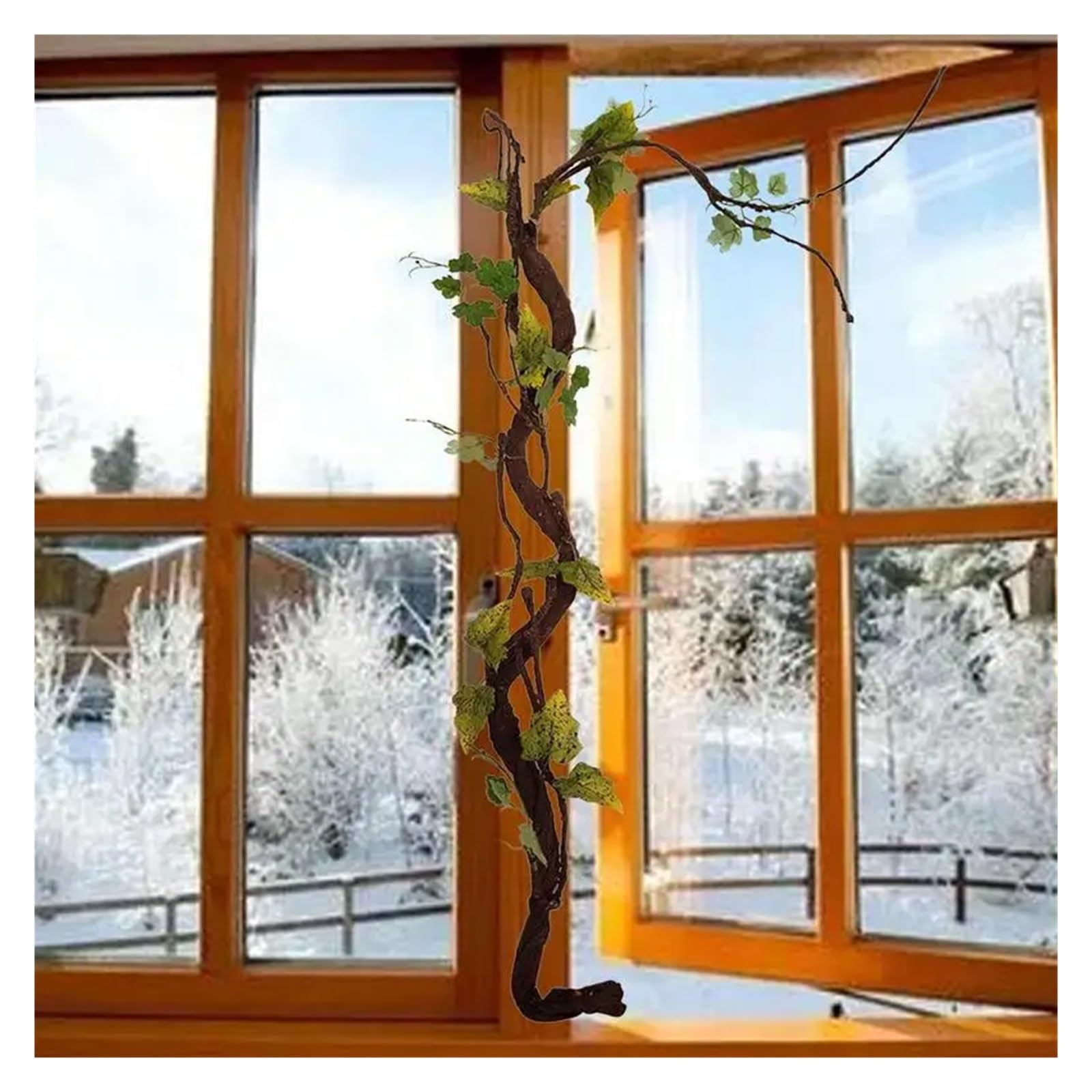 piante artificiali sospese 100/140/180 centimetri Bellissimi Alberi Artificiali Decorativi Vite Lunga Plastica Morbida Secchi Ramo di Un Albero Pianta Nozze for La Casa casa(Large screw 180 cm)