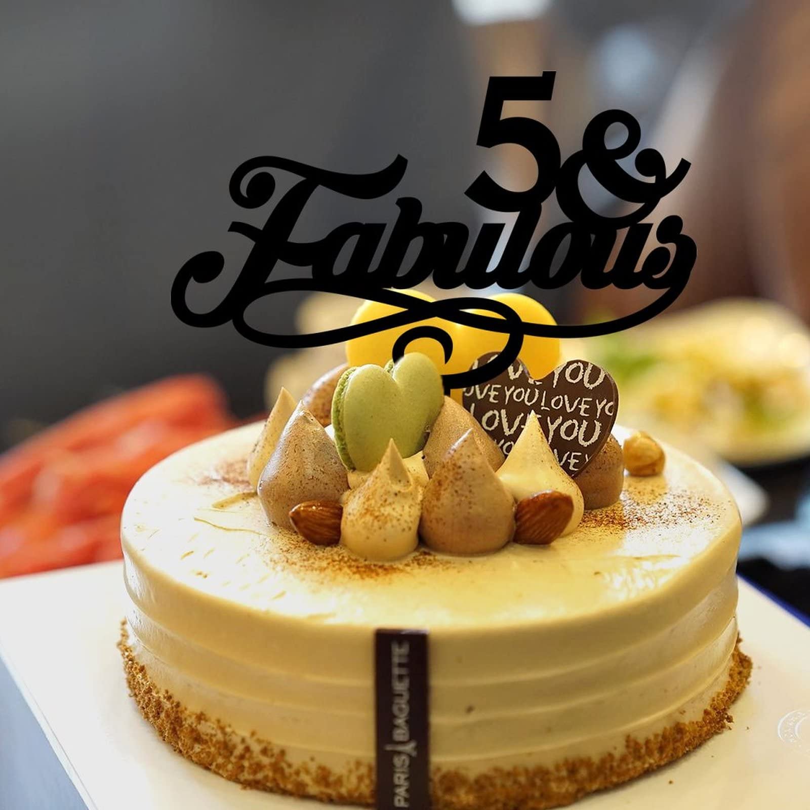 Lot De 5 Joyeux Anniversaire Cake Topper Or - Décorations Gâteau Acrylique Réutilisables