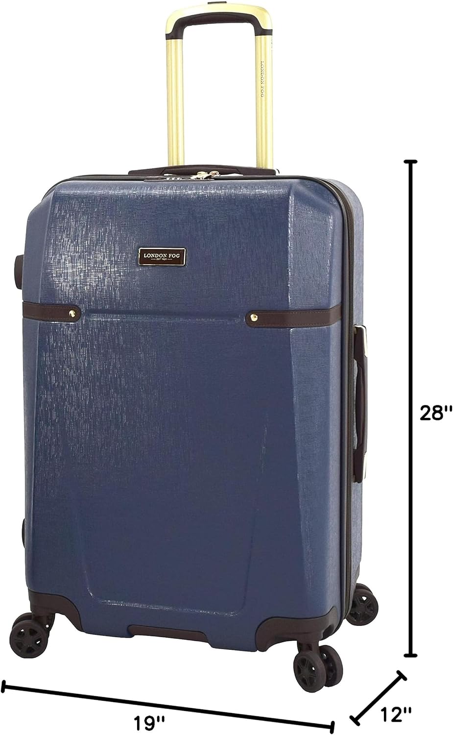 London Fog Brentwood II 25" EXPANDABLE HARDSIDE SPINNER Classic Blue