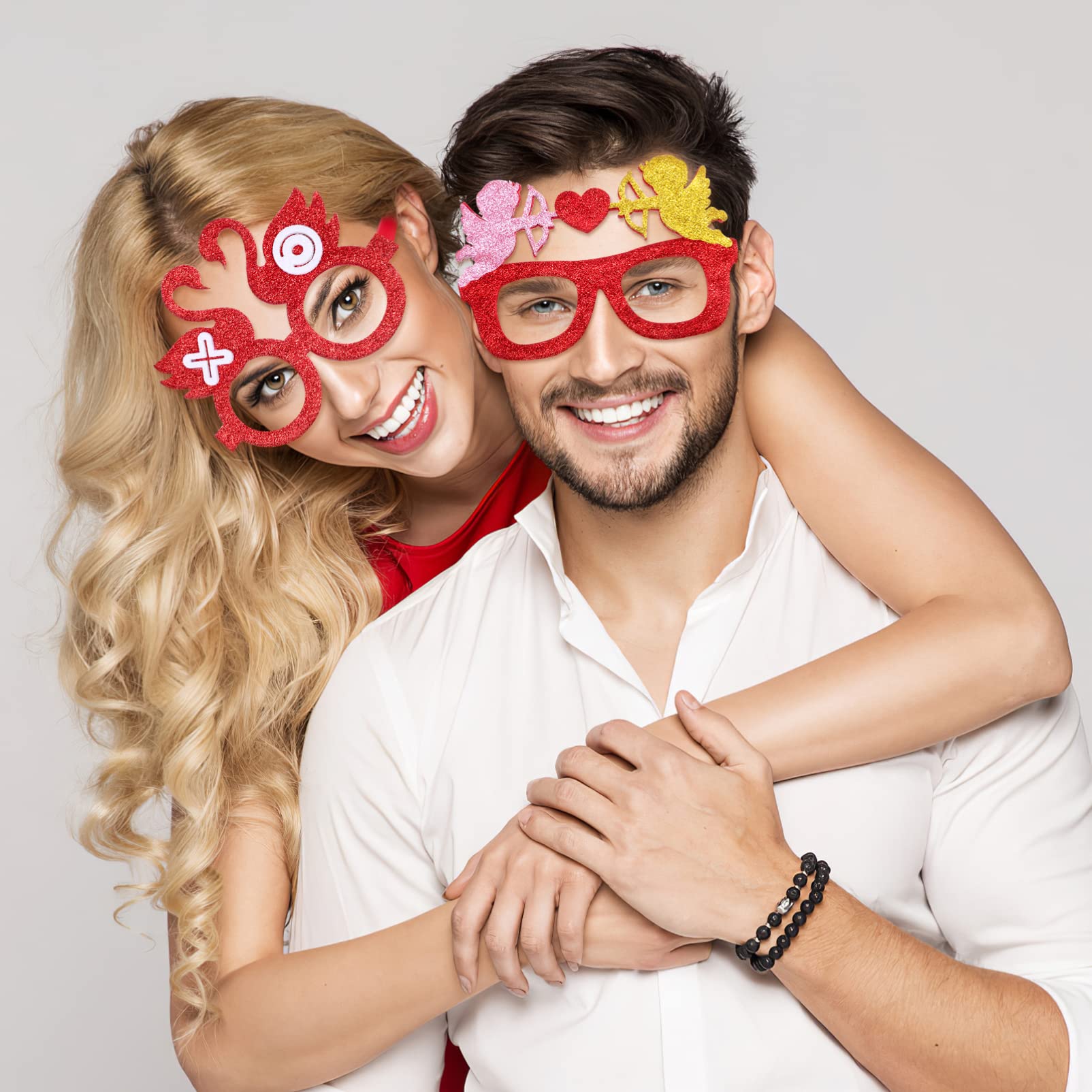 jojofuny 18stücke Teiliges Valentinstag Brillen Lustige Herzbrillen Für Partys Foto-Requisiten Dekorative Brille Für Damen Universelle Komfortables Tragegefühl Verschiedene Designs