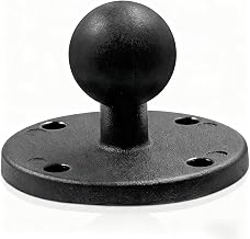 Strg 1'' Ball Mount Base with Aluminum Alloy 4-Hole AMPS Round Plate | Marine-grade Aluminum Mounting Plate, 1" Ball Adapter, Compatible with RAM Mount B Size 1 Inch Ball Double Socket Arms