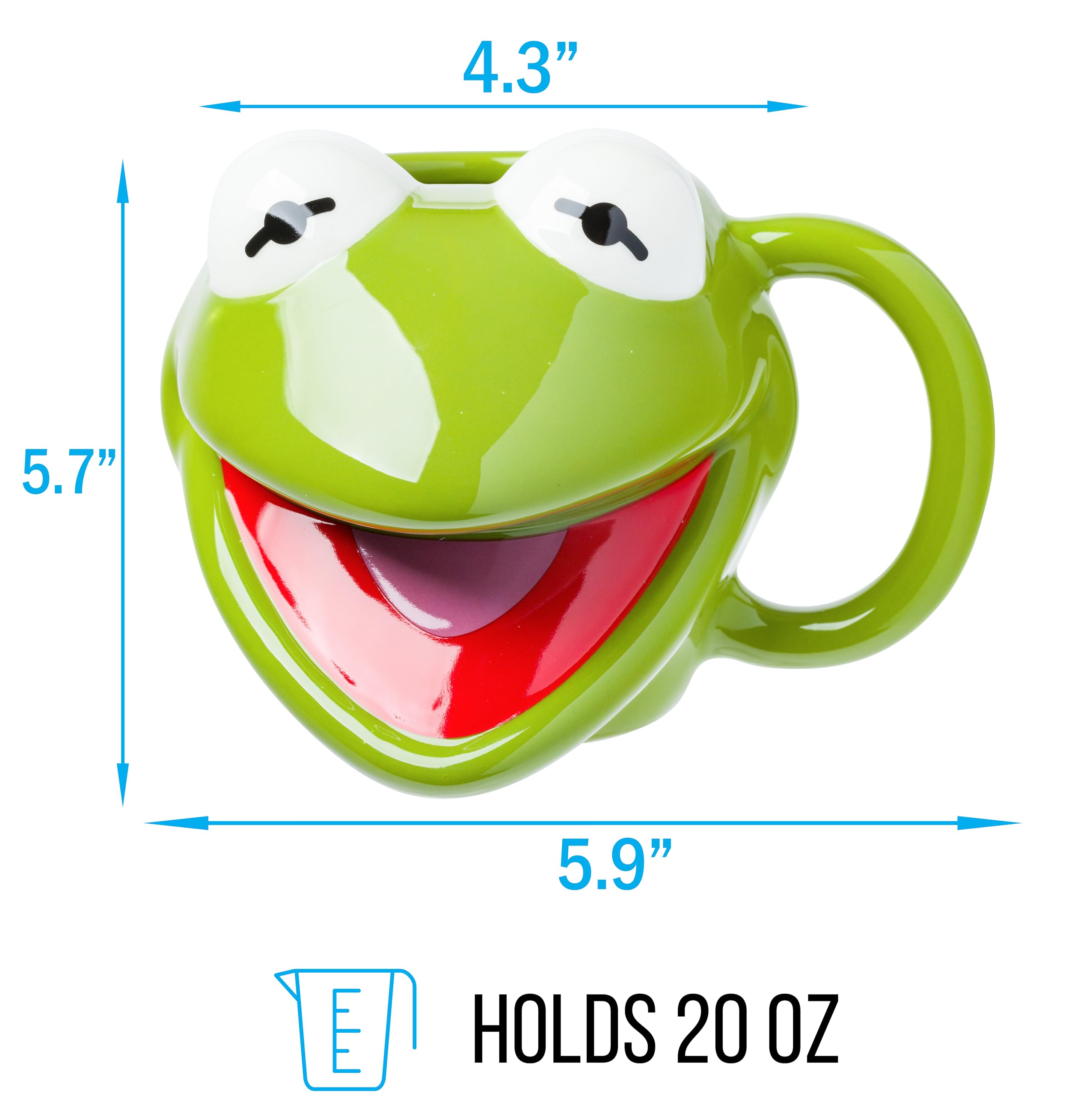 Amazon.com | Silver Buffalo Disney Muppets Kermit the Frog Ceramic