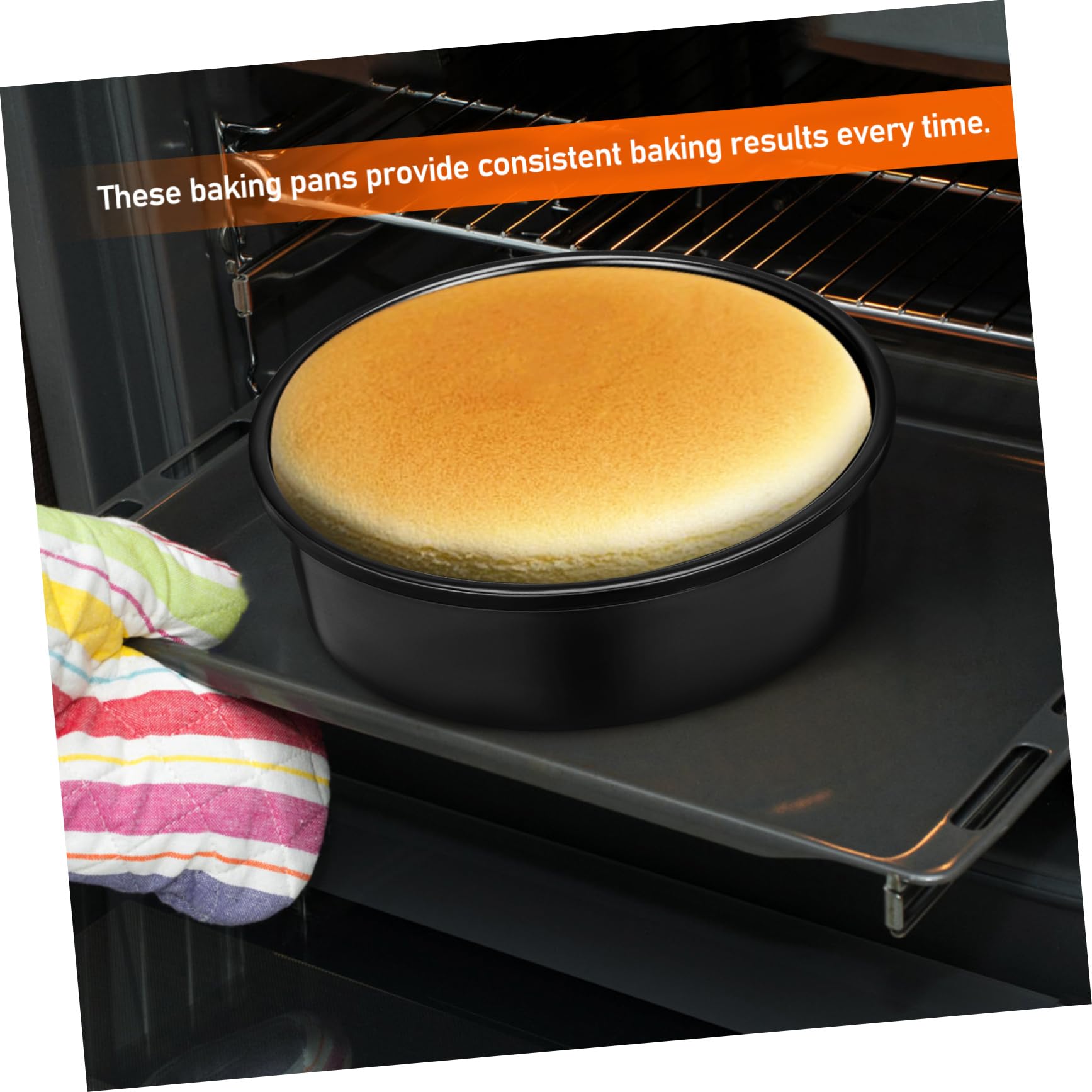 GALPADA 3piezas Molde para Pasteles Redondo y Profundo Moldes para Galletas con Papel Pergamino para Hornear Suministros para Repostería Casera para Tortas y Bizcochos