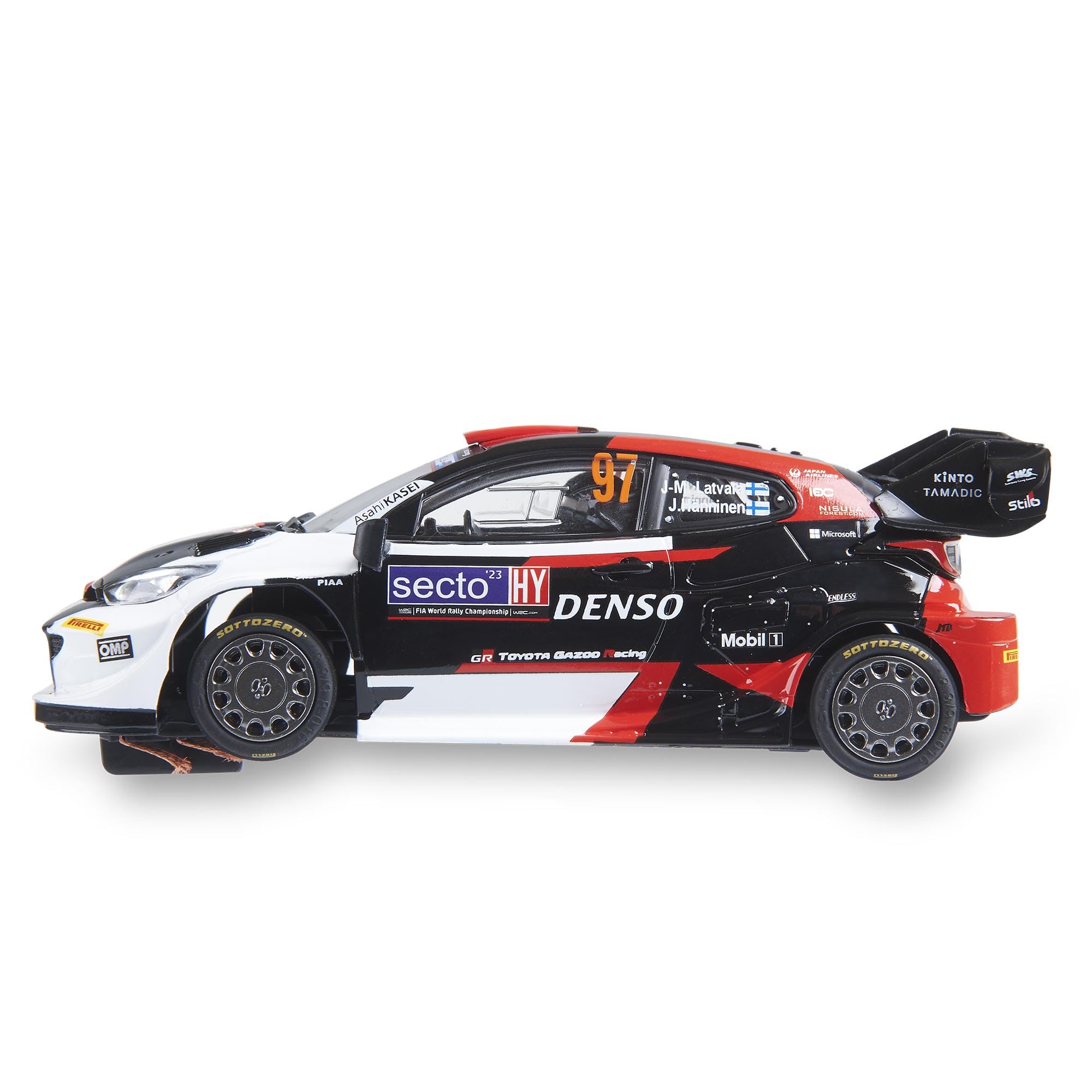 SCALEXTRIC - Oryginalny pojazd wyścigowy - Automat samochodowy - Skala 1:32 (Toyota Yaris WRC - Latvala Finland '23)