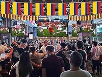 Vista 5 de Banderín de bandera de Colombia – 38 banderas, 42 pies, pequeñas banderas colombianas para decoración del país, escuela, fiesta, eventos deportivos